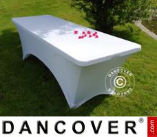 Copri-tavolo elasticizzato, 200x90x74cm, Bianco