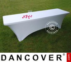 Copri-tavolo elasticizzato, 244x75x74cm, Bianco